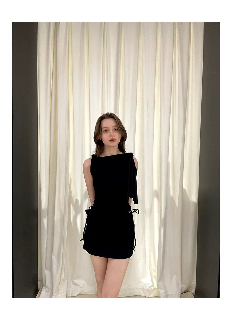 Off Shoulder Strap Tops & Half Skirt Setup