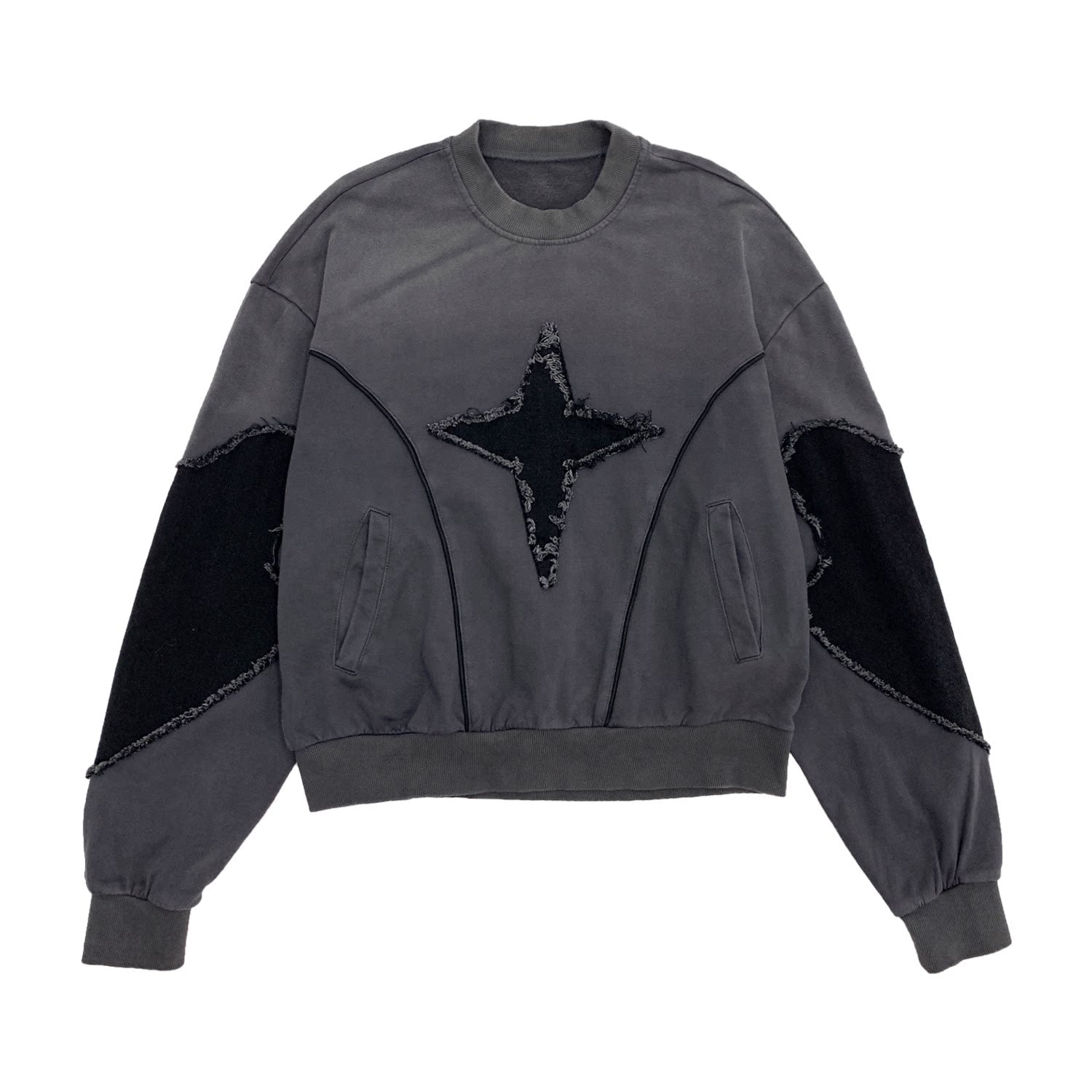 Star Damage Panel Sweatshirt