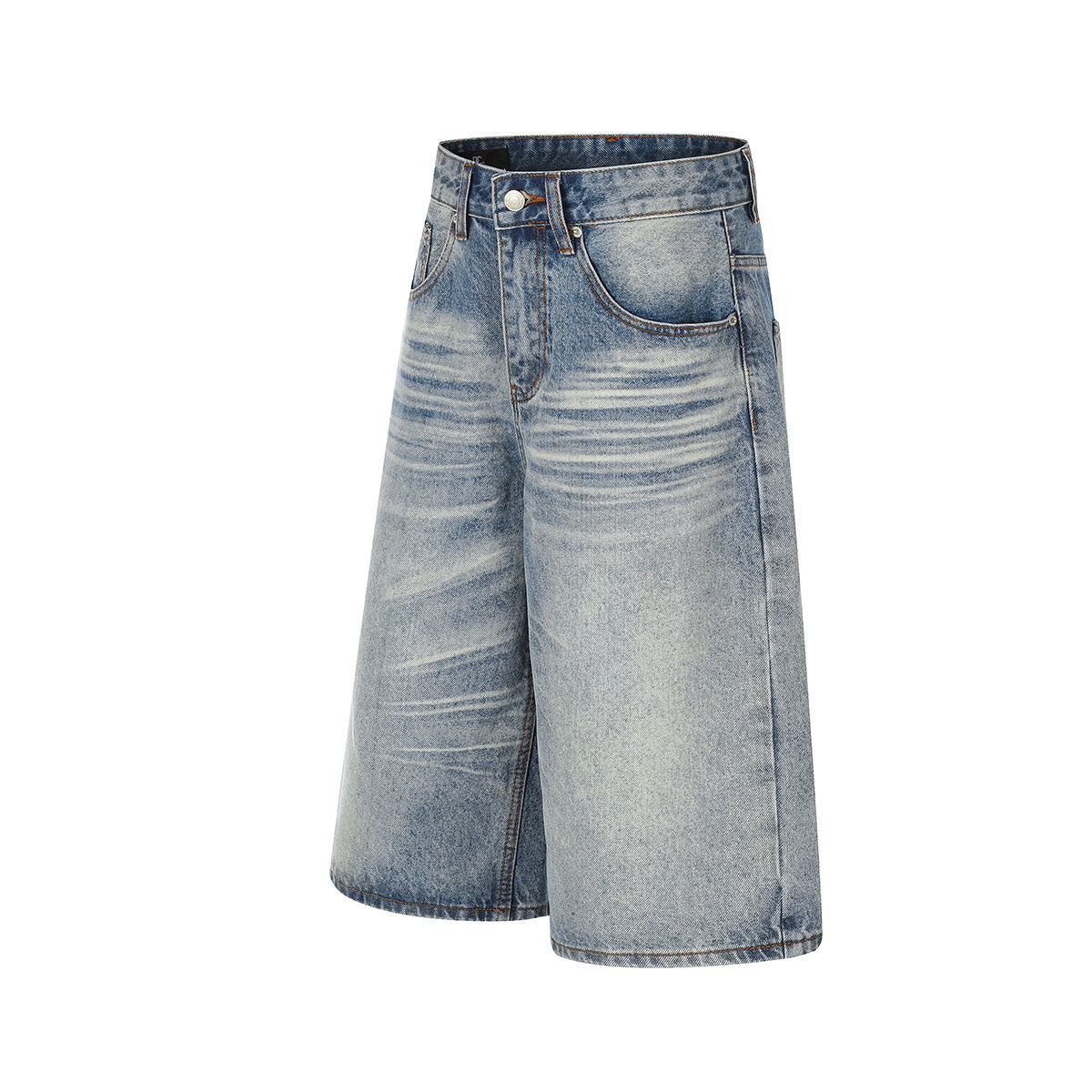 Washed Whisker Denim Jort