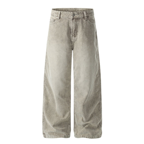 Verwaschene Straight-Fit-Jeans - Grau / S