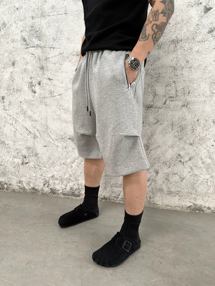 Zipper Design Air Layer Short