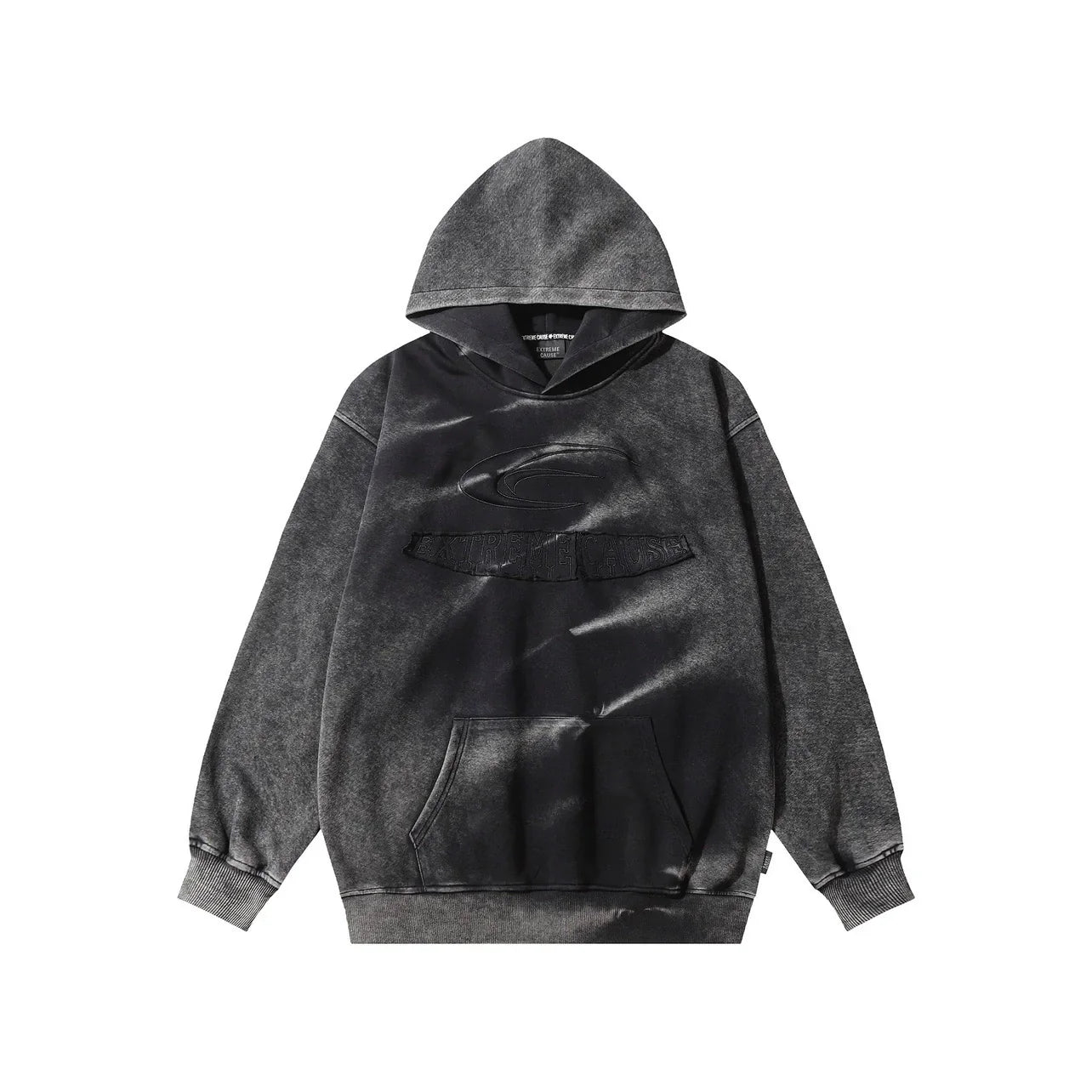 Letter Embroidery Tie Dye Hoodie