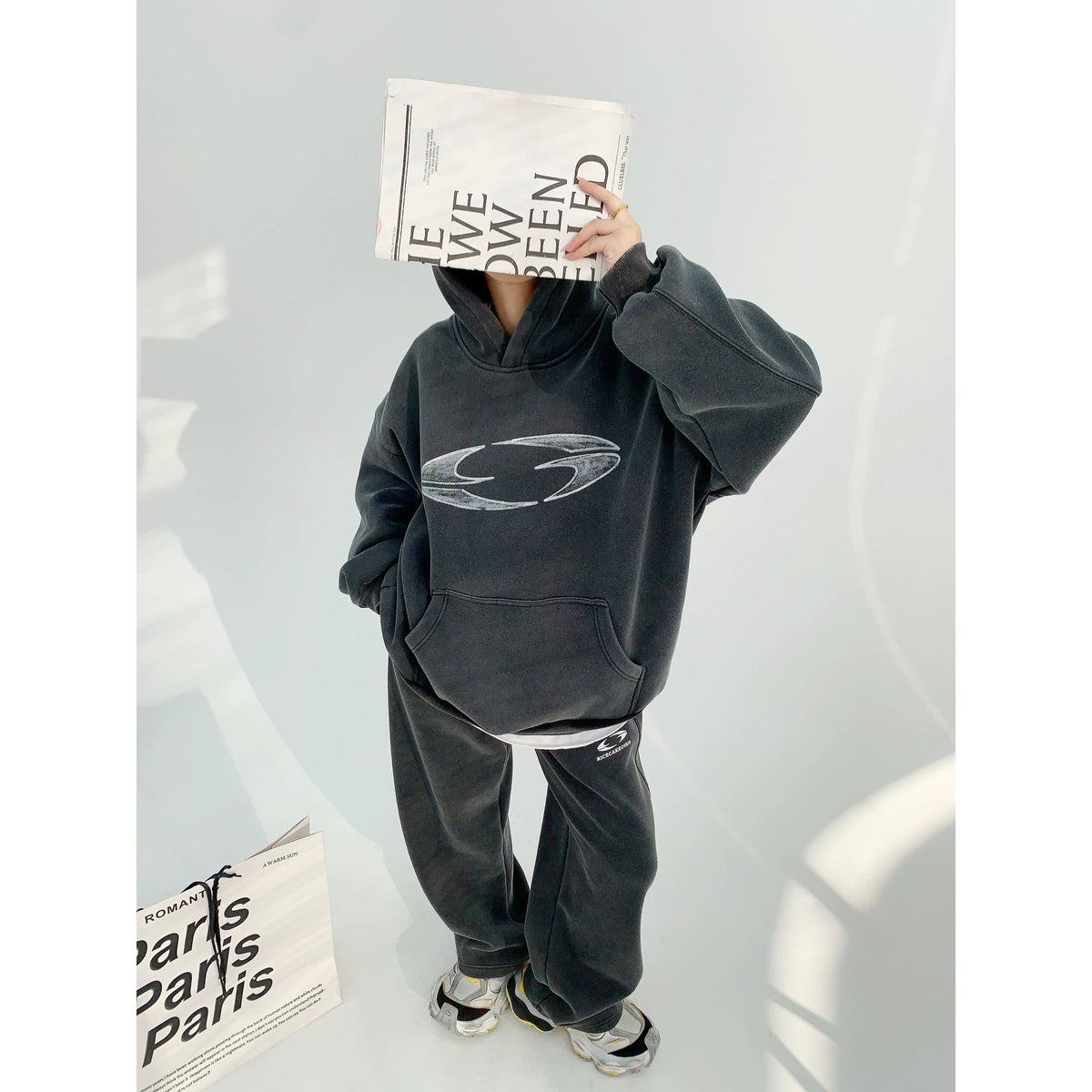 Thick Heavyweight Print Hoodie & Pants Set