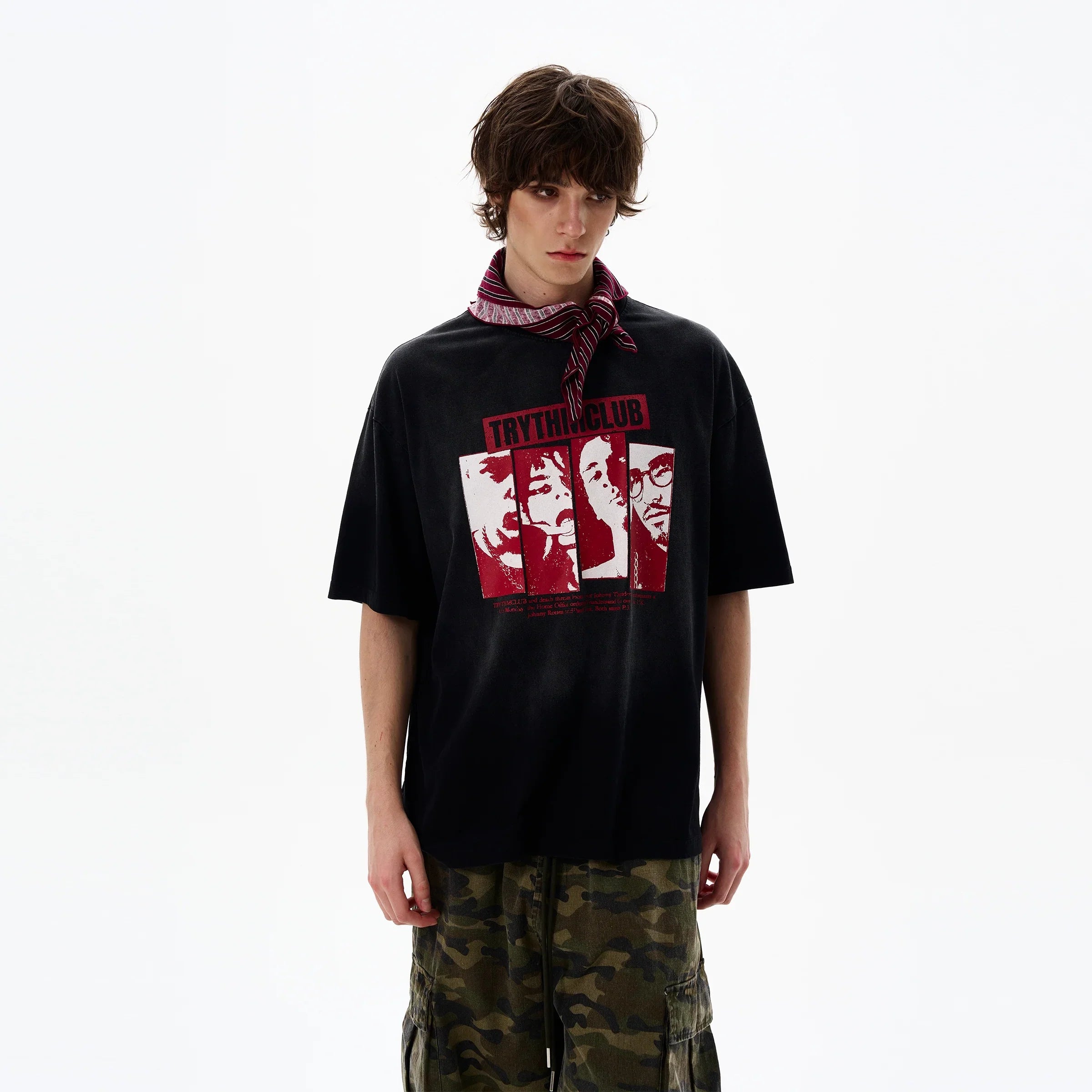 Portrait Print Short Sleeve T-Shirt