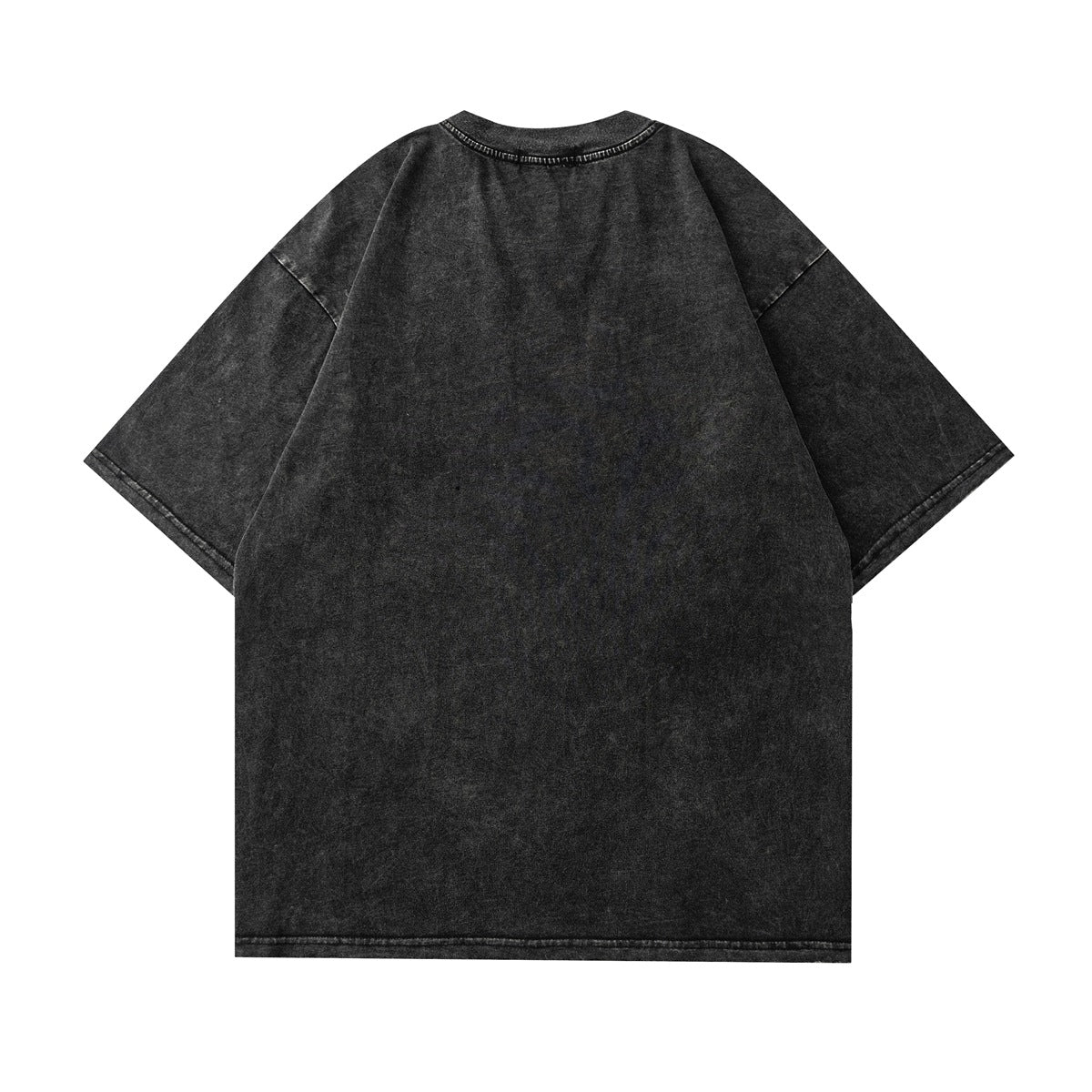 Washed Skull Print Cotton Short Sleeve T-Shirt