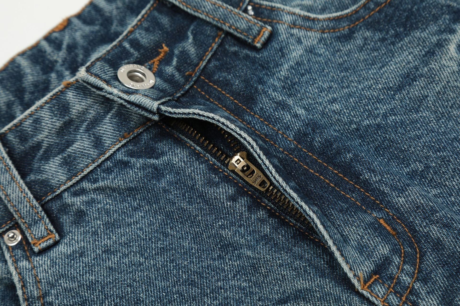 Washed Wide Leg Denim Jort