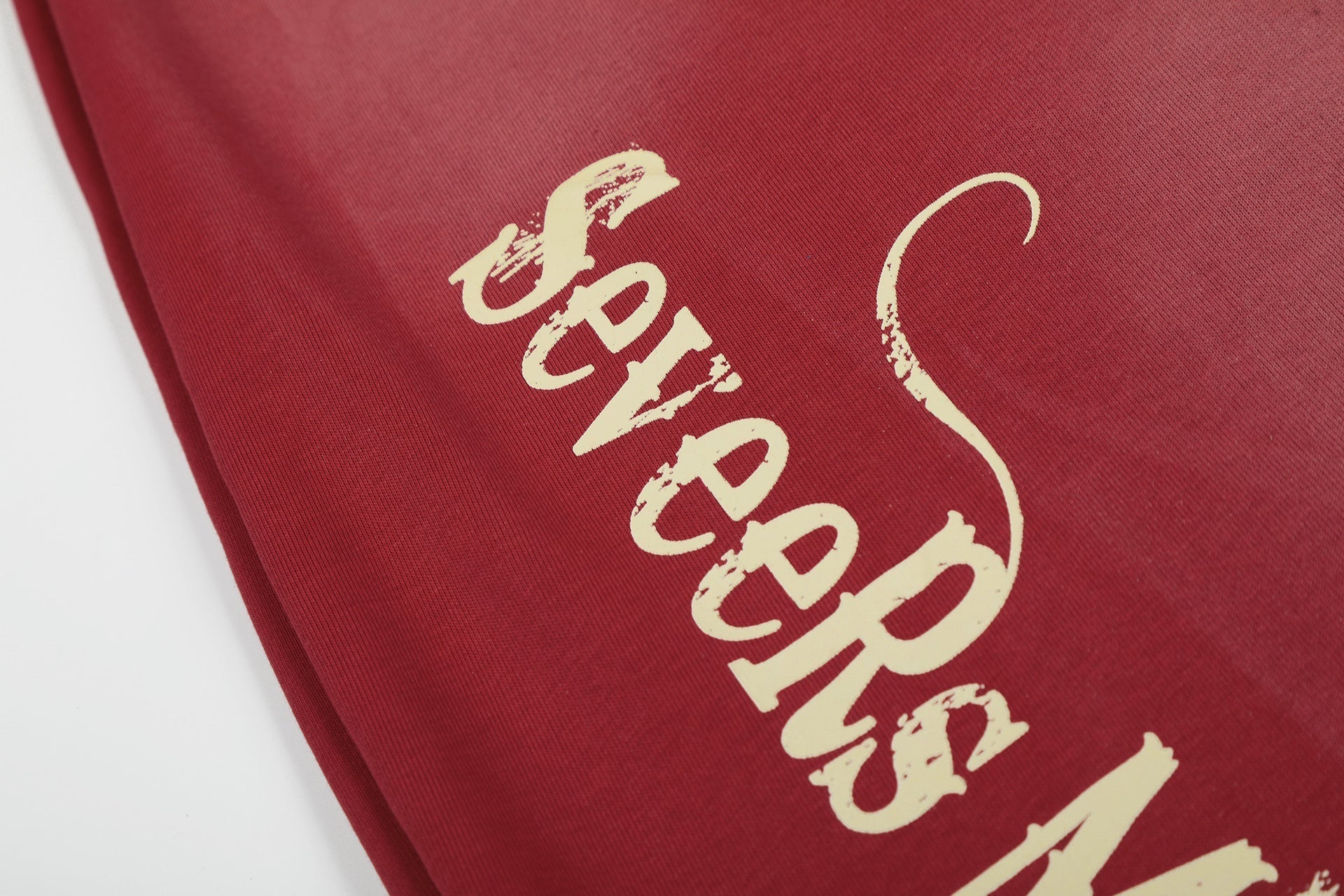 Washed Gradient Logo Print Wide Leg Sporty Pants