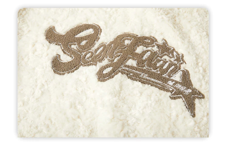 Towel Embroidery Fleece Pullover Hoodie