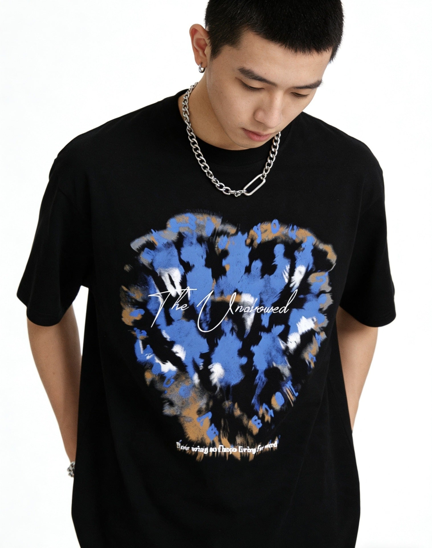 Heart Graffiti Oversize Short Sleeve T-Shirt