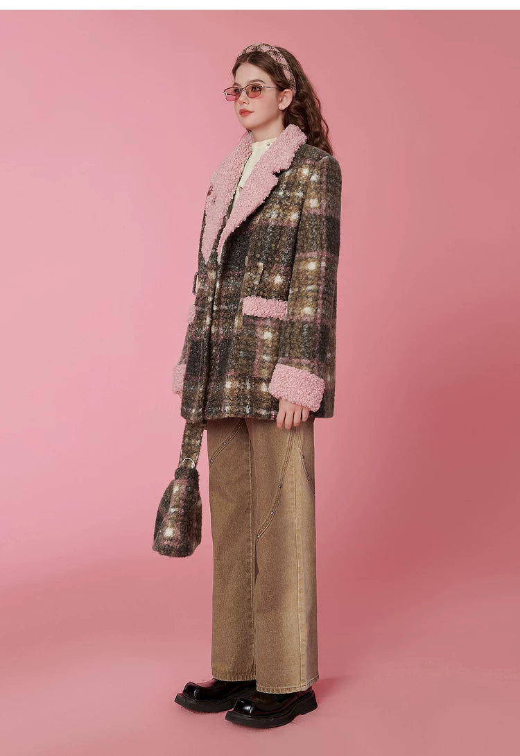 Plaid Mid-Length Coat