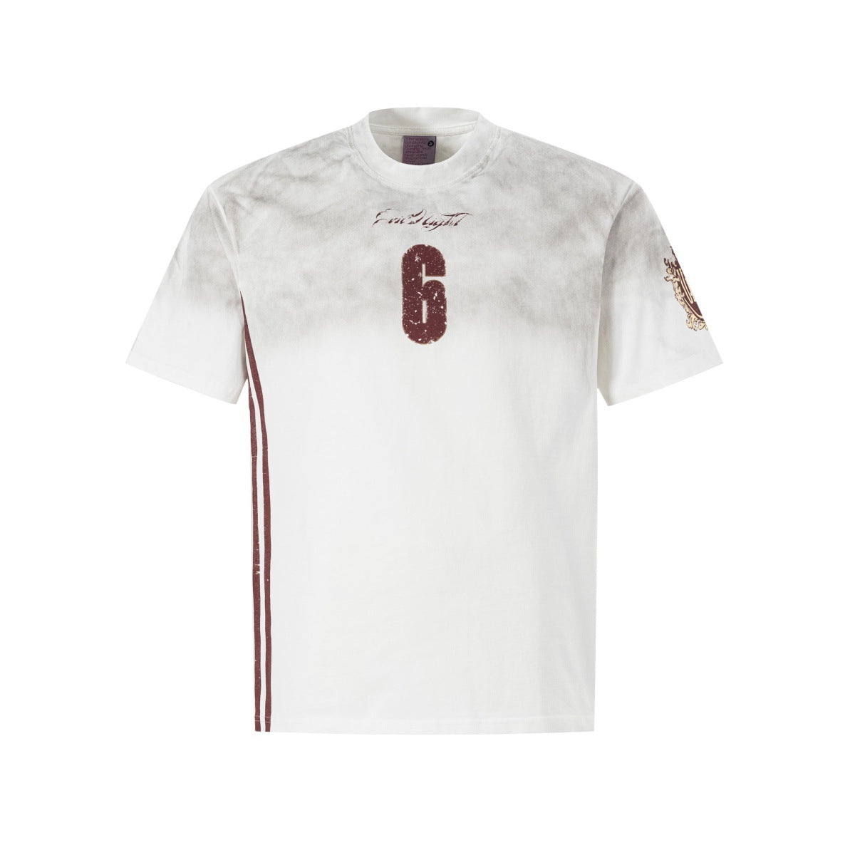 Spray Paint Number Print Short Sleeve T-Shirt