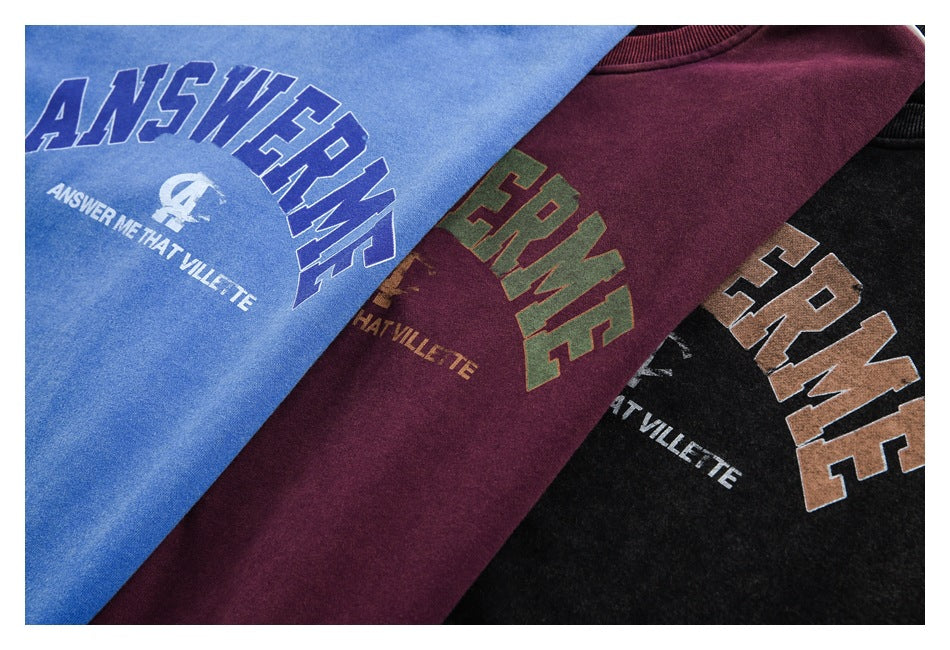 Sudadera holgada de cuello redondo