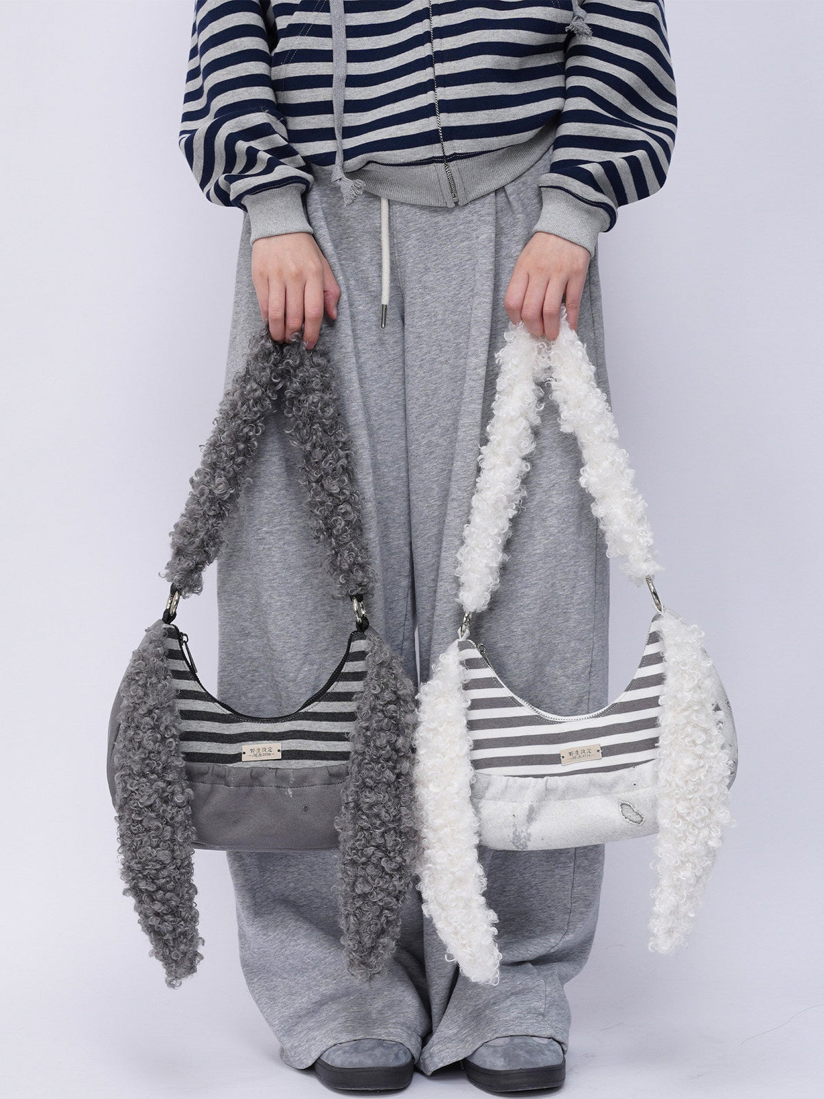 Furry Strap Mini Shoulder Bag