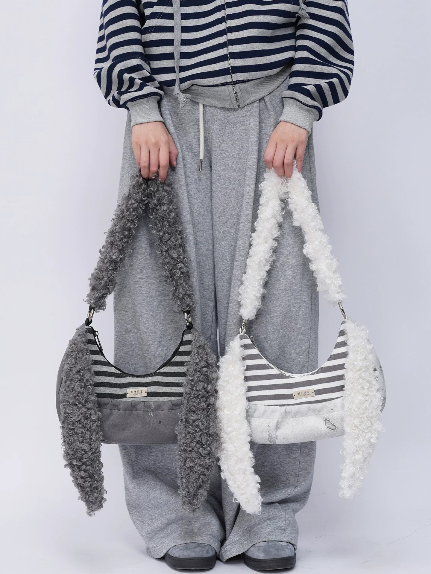 Furry Strap Mini Shoulder Bag