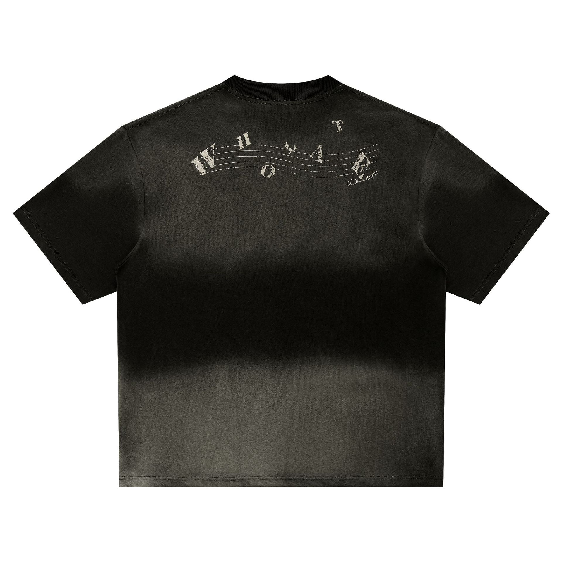 Instrument Print Washed Short Sleeve T-Shirt