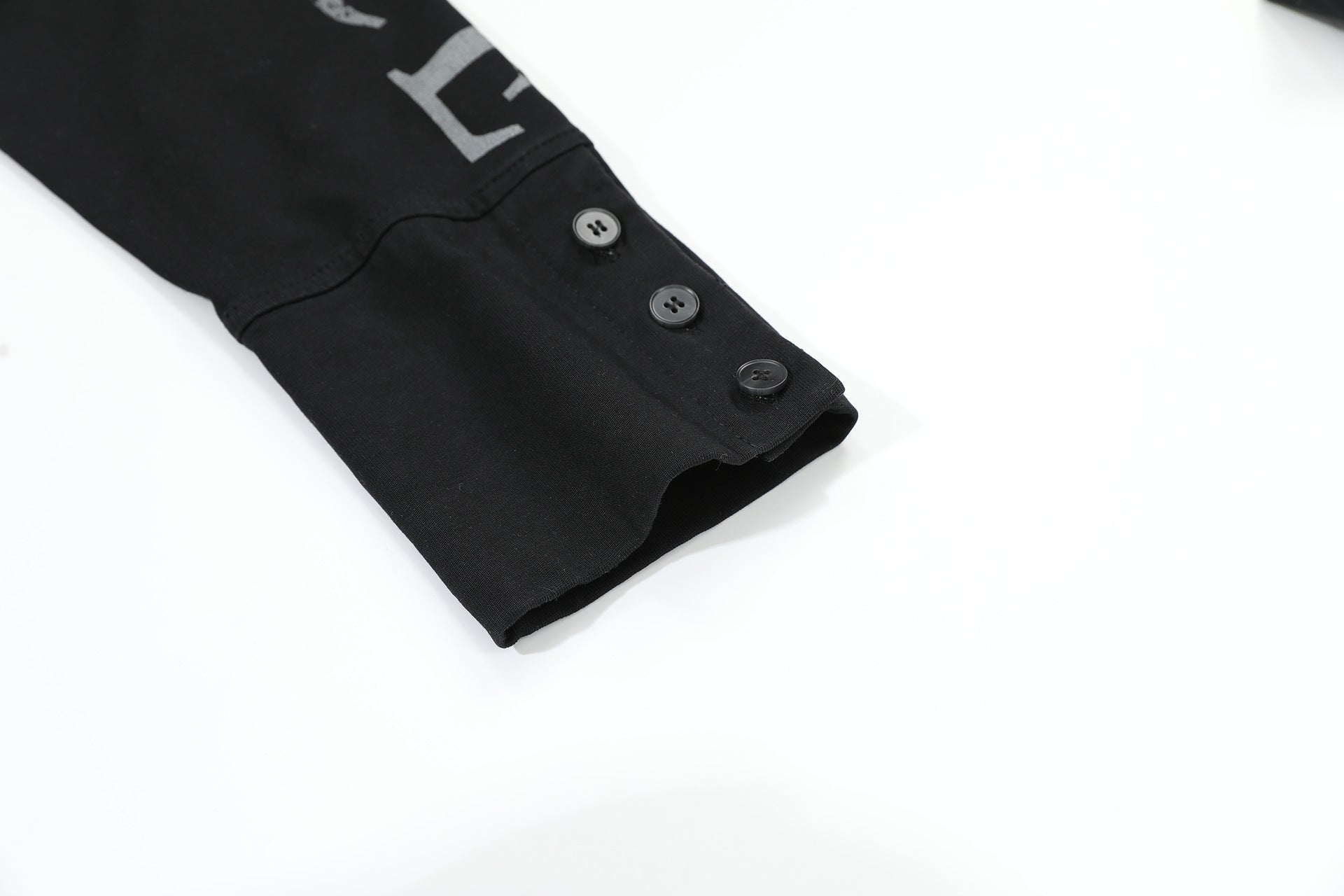 Washed Number Print Damage Long Sleeve T-Shirt