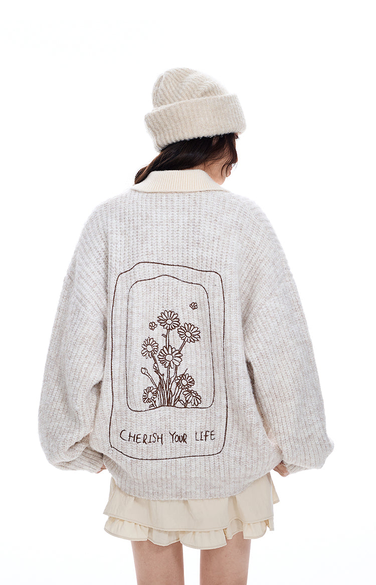 Pullover Polo Knit Sweater
