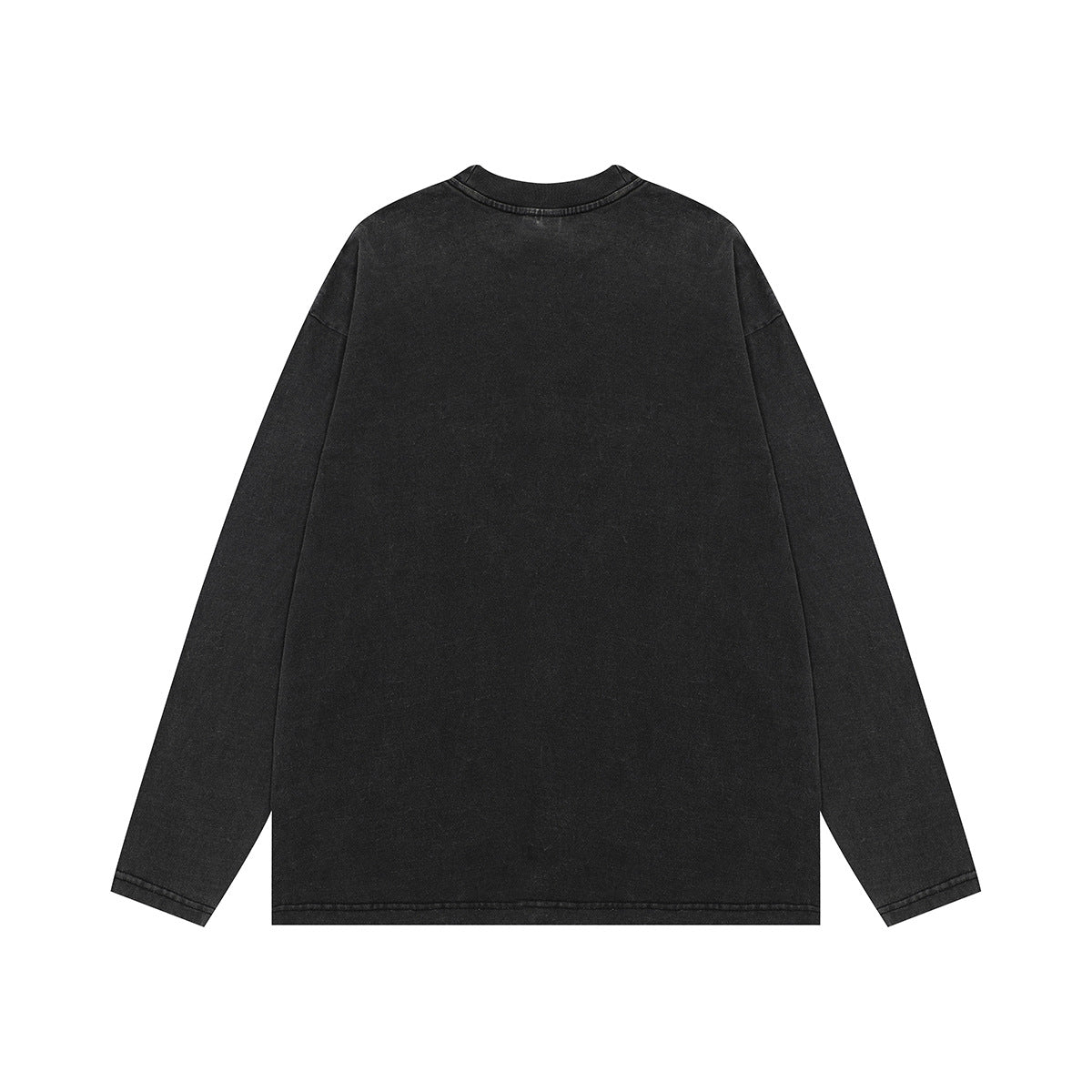 Washed Dirty Dye Graphic Print Long Sleeve T-Shirt