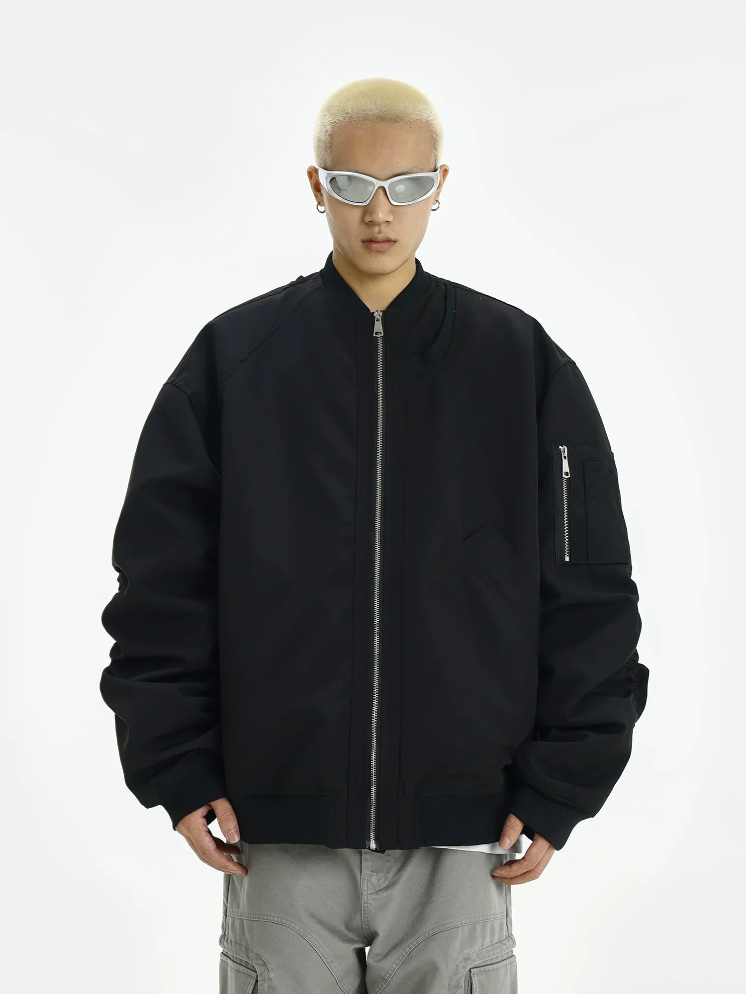 Oversize Zipper Pilot Jacket