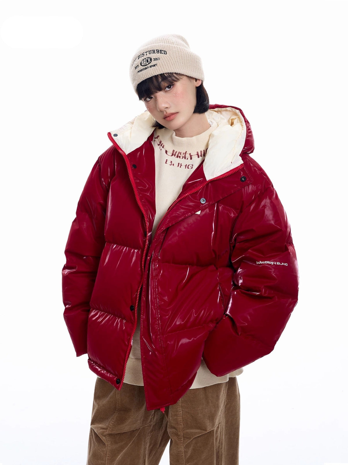 Oversize Hooded White Duck Down Jacket