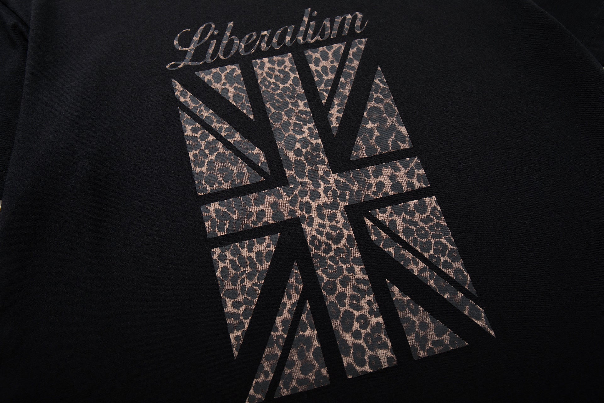 Leopard Print Flag Short Sleeve T-Shirt