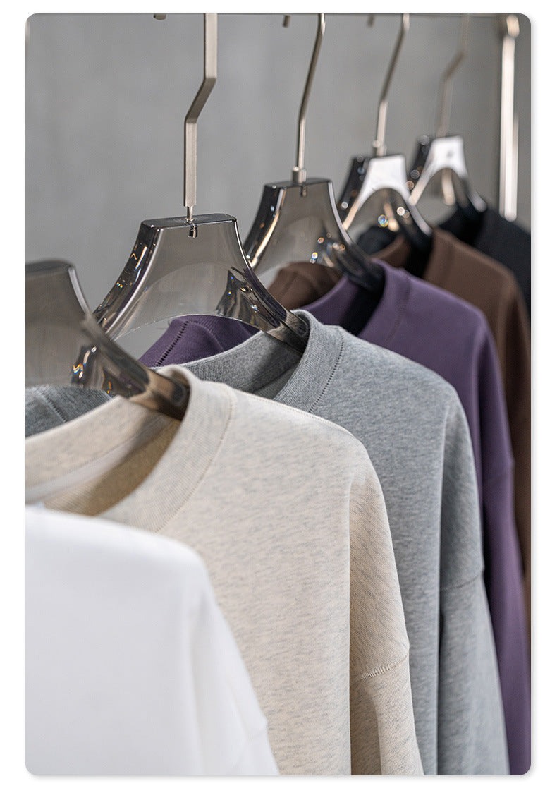 Oversize Heavyweight Basic Round Neck Sweatshirt