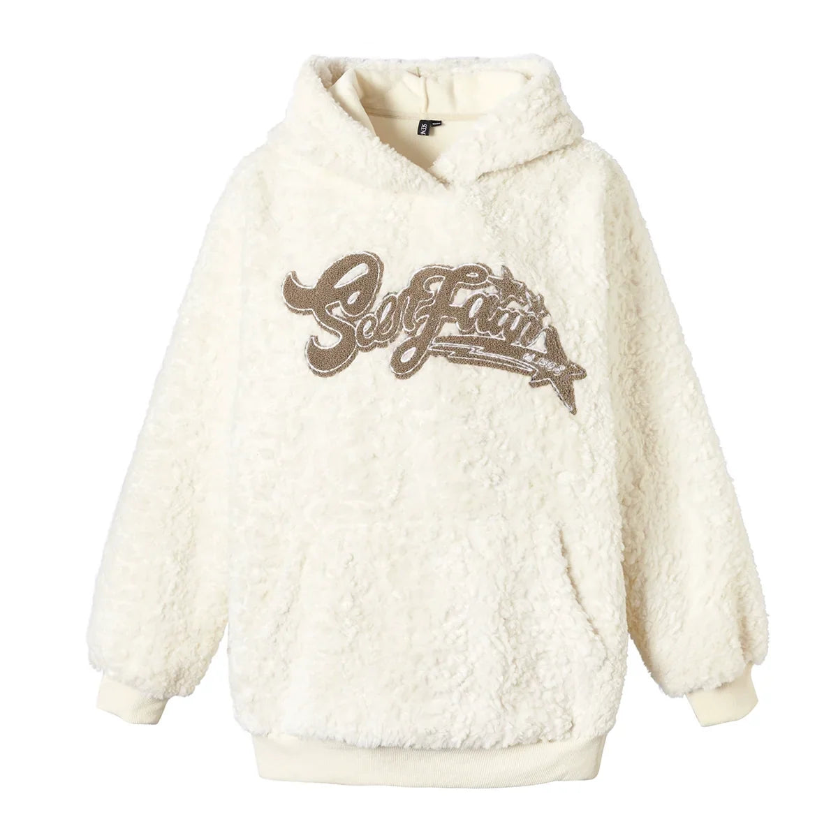 Towel Embroidery Fleece Pullover Hoodie