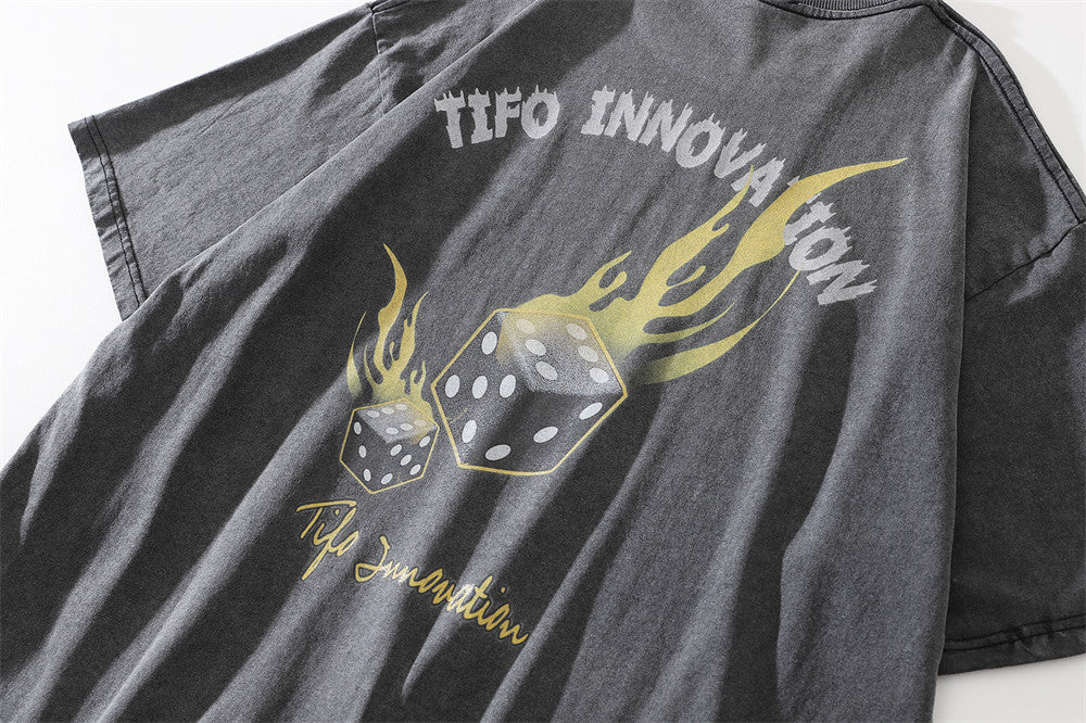 Camiseta estampada con dados