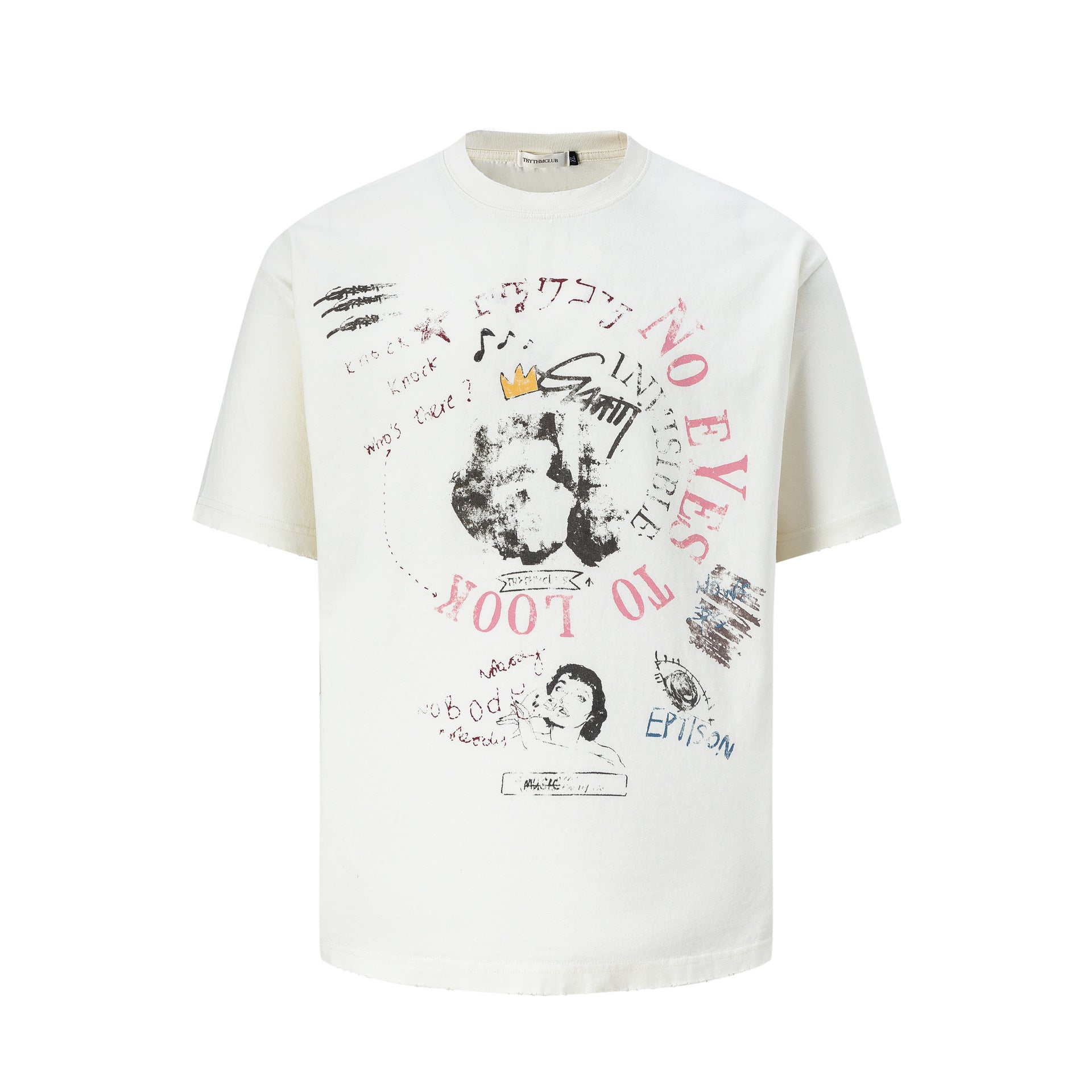Abstract Print Oversize Short Sleeve T-Shirt