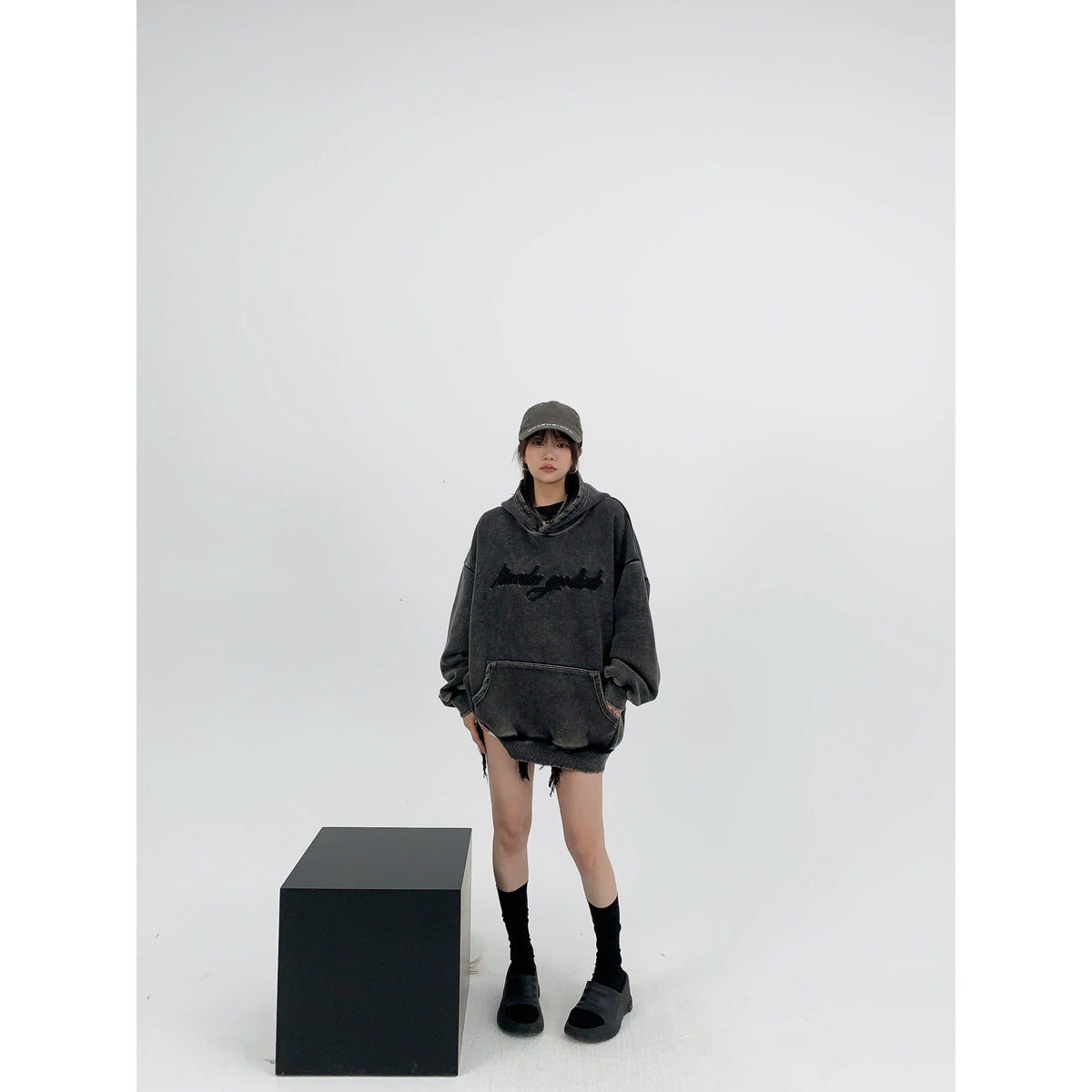 Logo Embroidery Unisex Oversized Hoodie