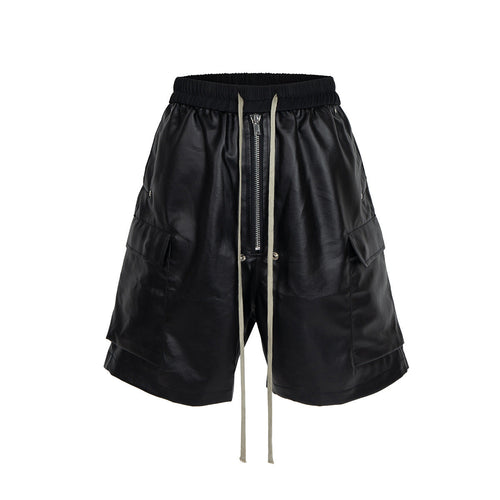 Matte Coated Cargo Short - Black / M