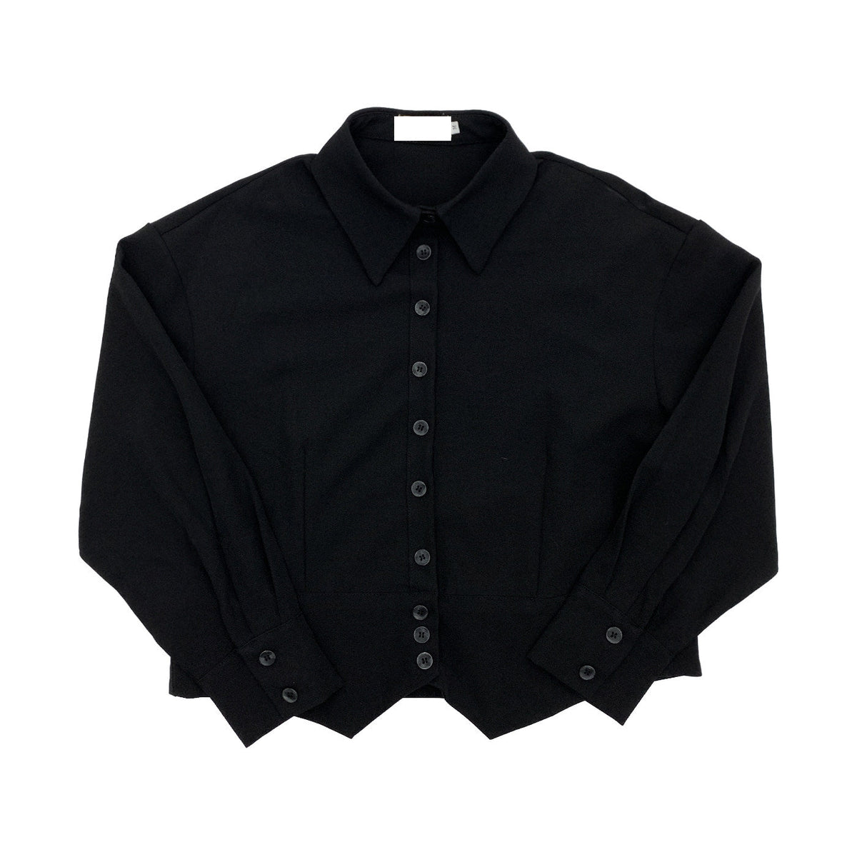 Button Front Long Sleeve Shirt & Pleats Wide Leg Trousers Setup