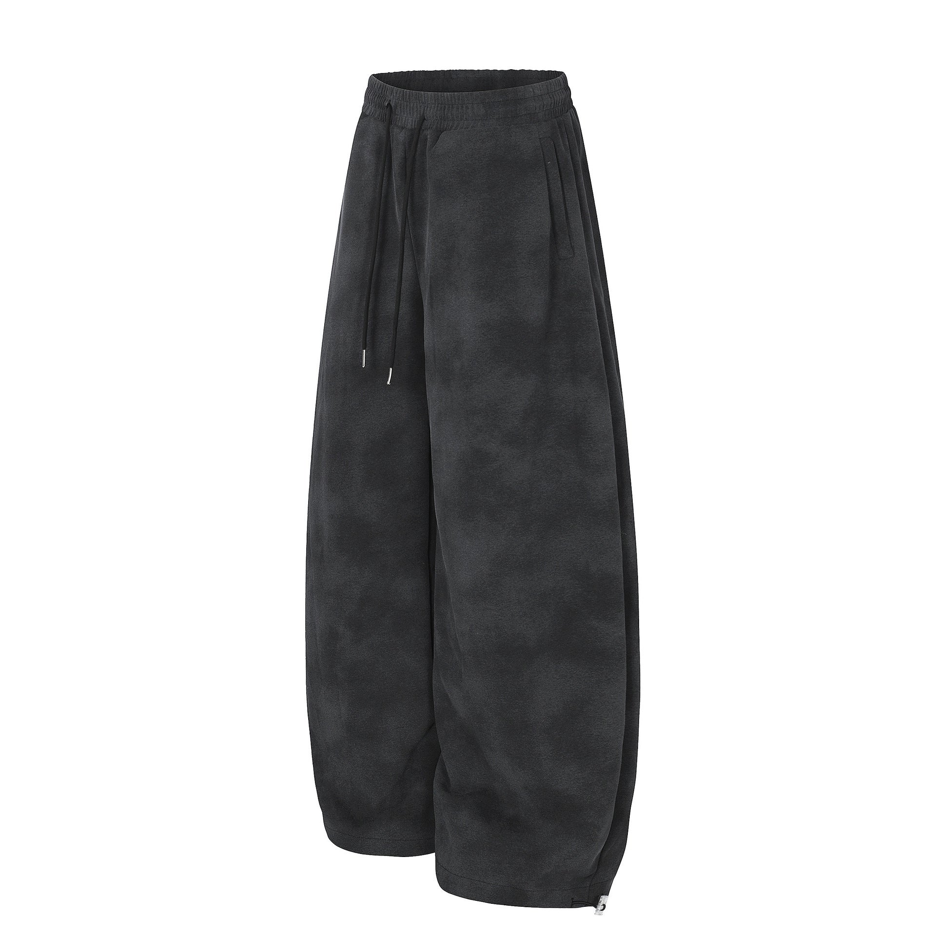 Cloud Washed Cross Embroidery Wide Leg Sweaet Pants