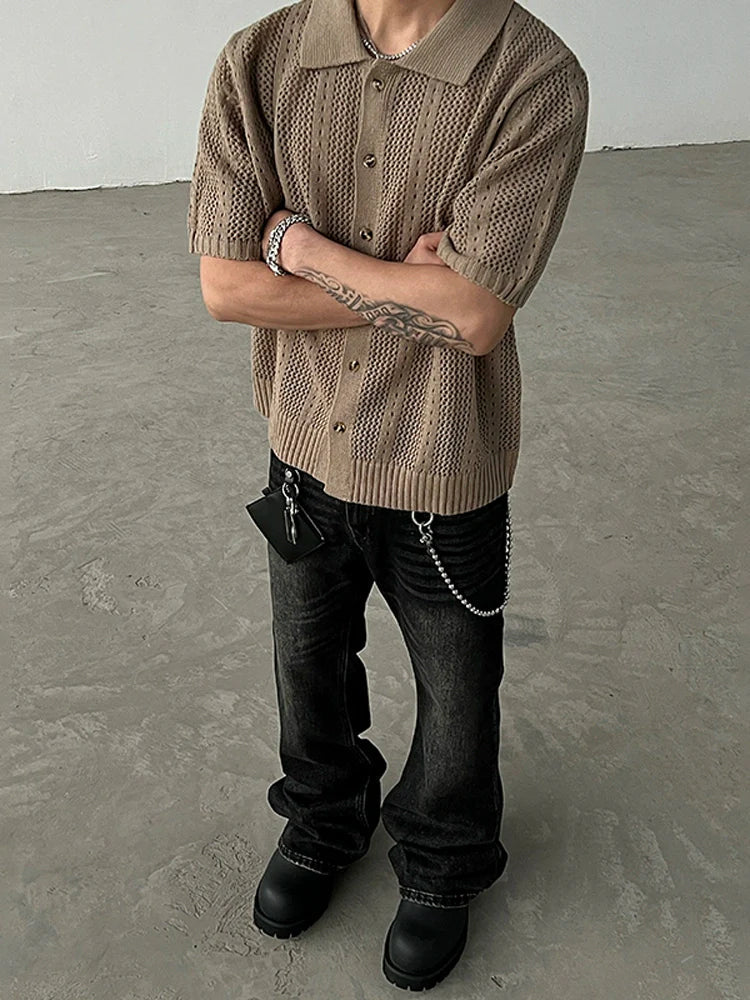 Summer Knit Short Sleeve Shirt