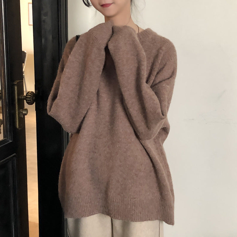 Round Neck Women Basic Sweater