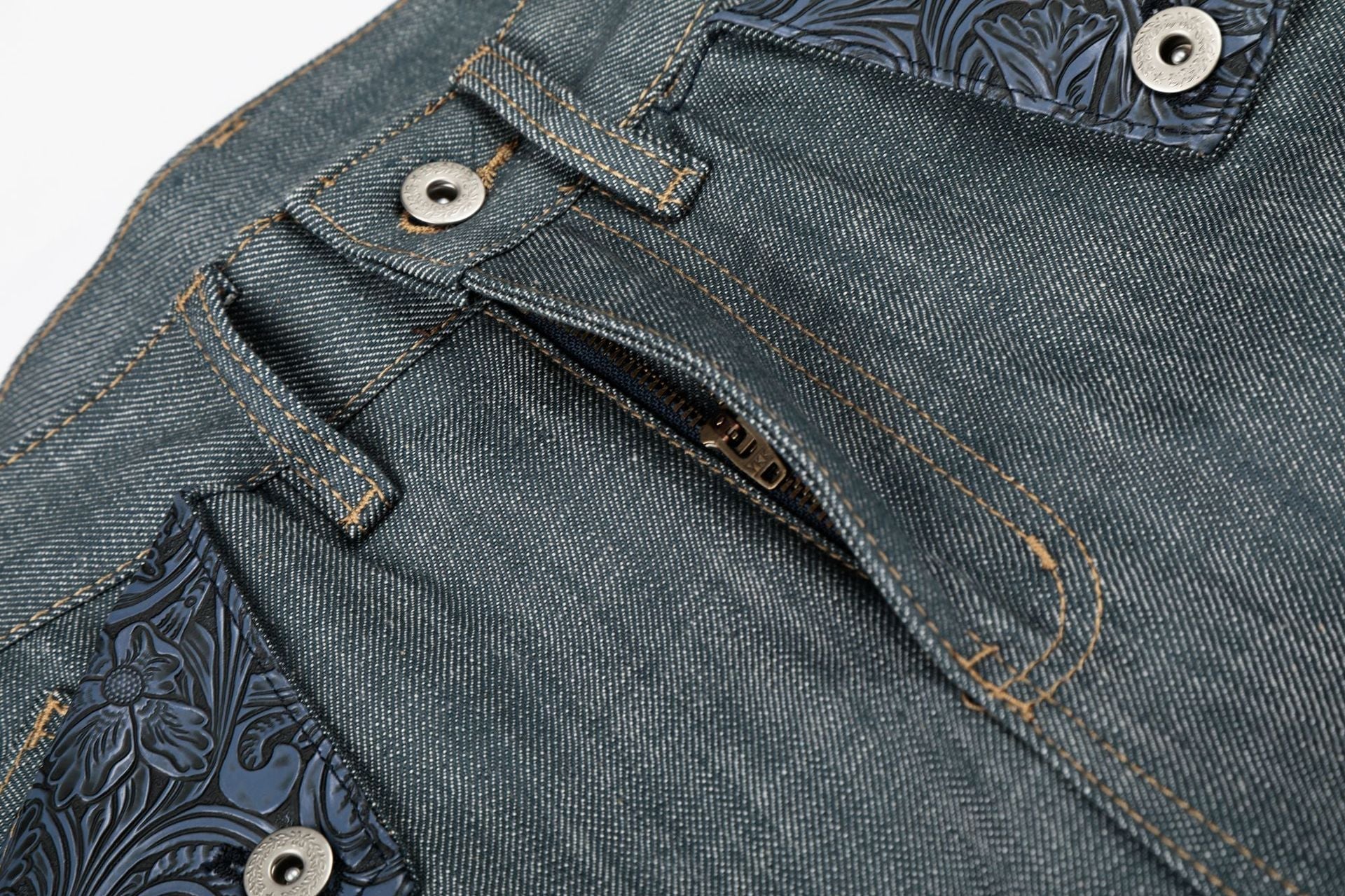 Raw Wide Leg Denim Jeans