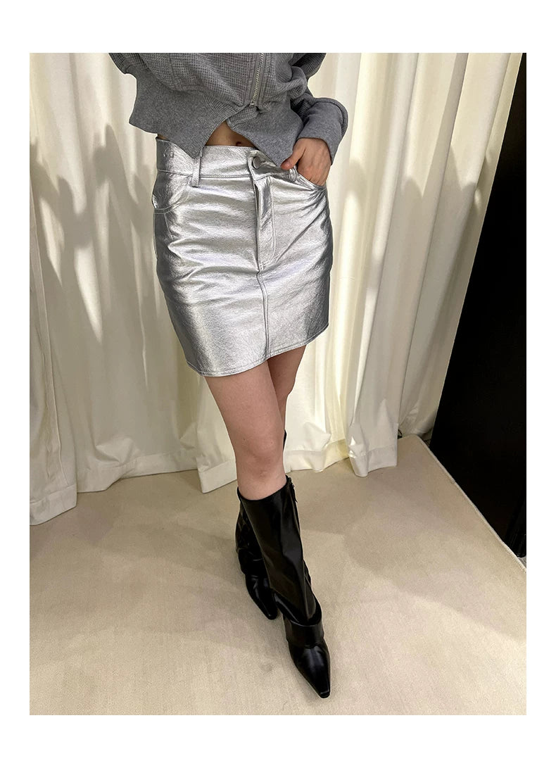 A-Line High Waist Half Skirt