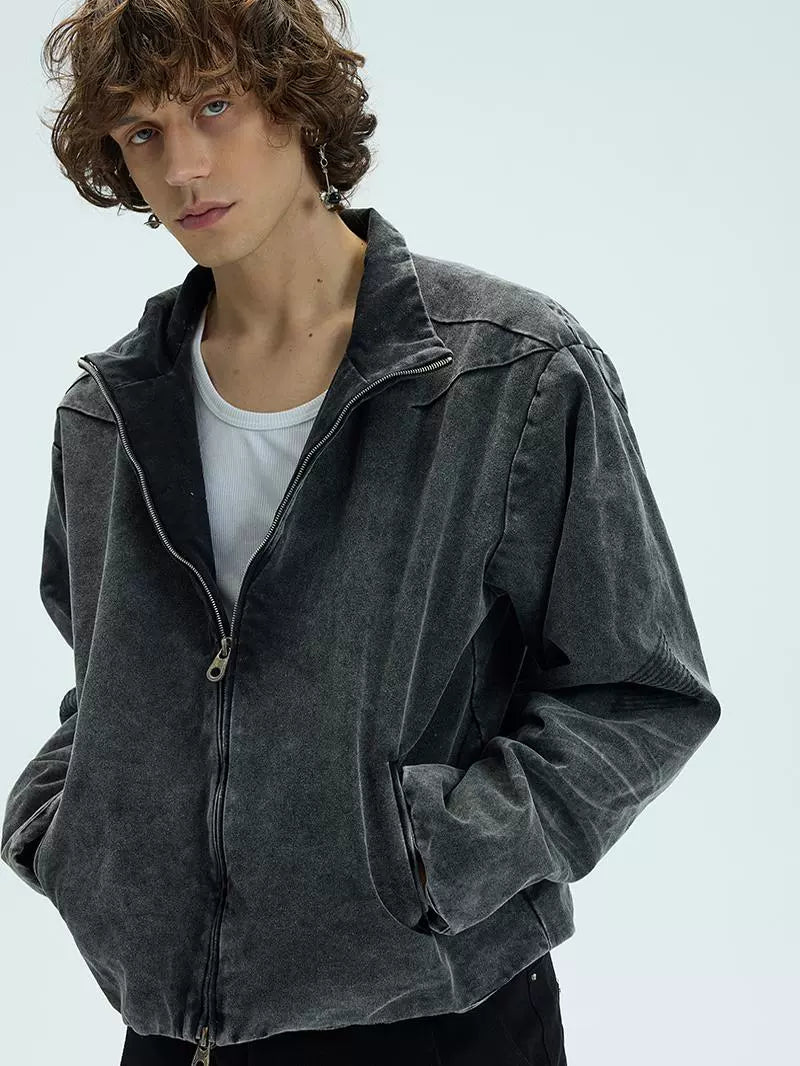 Heavyweight Washed Zipper Jacket