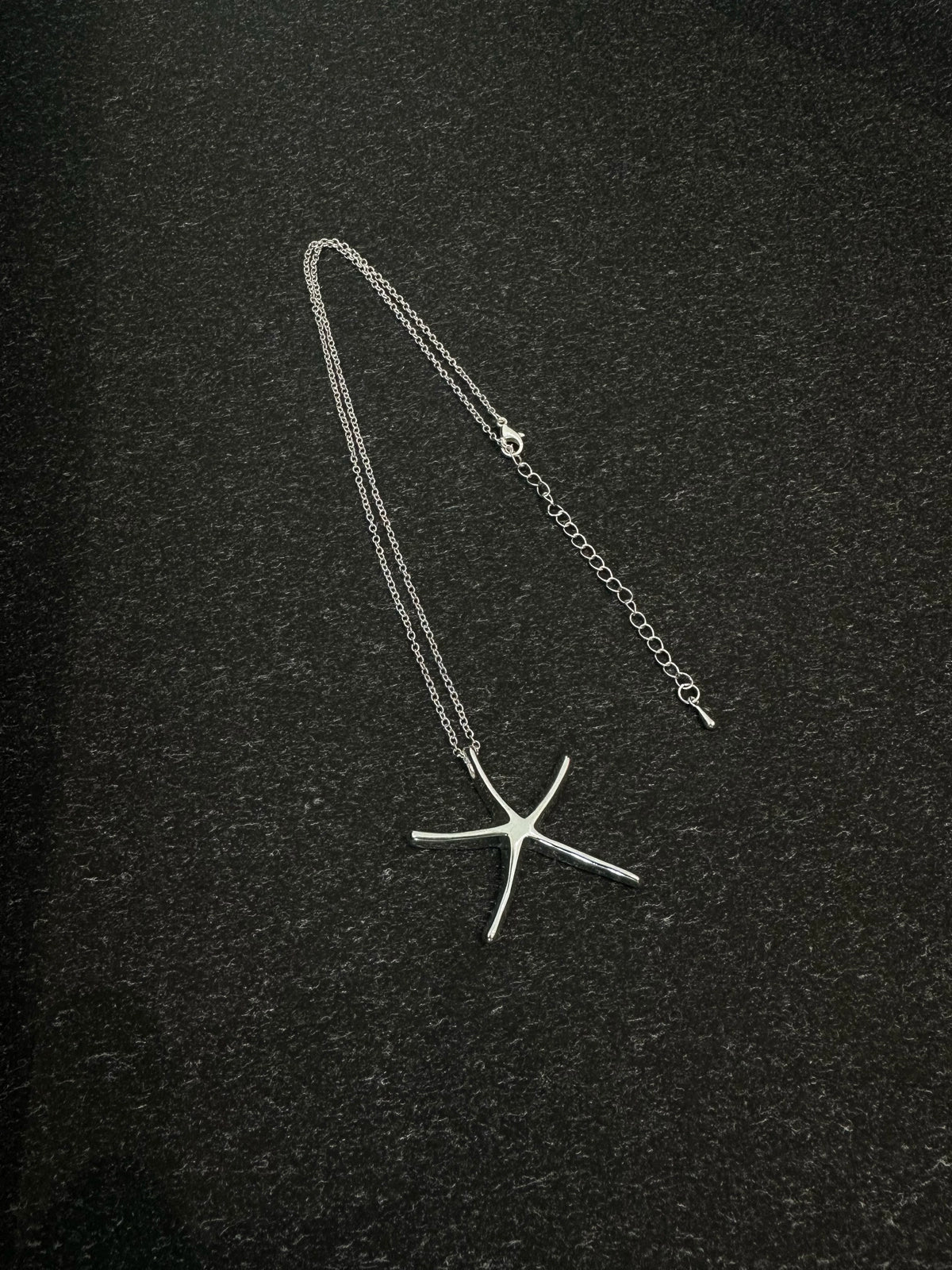 Sliver Korean Starfish Pendant Necklace