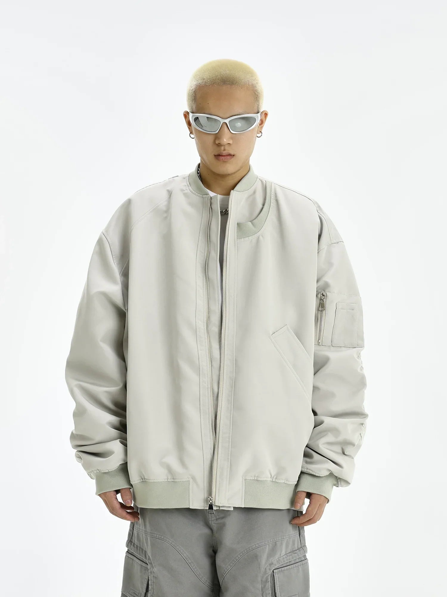 Oversize Zipper Pilot Jacket