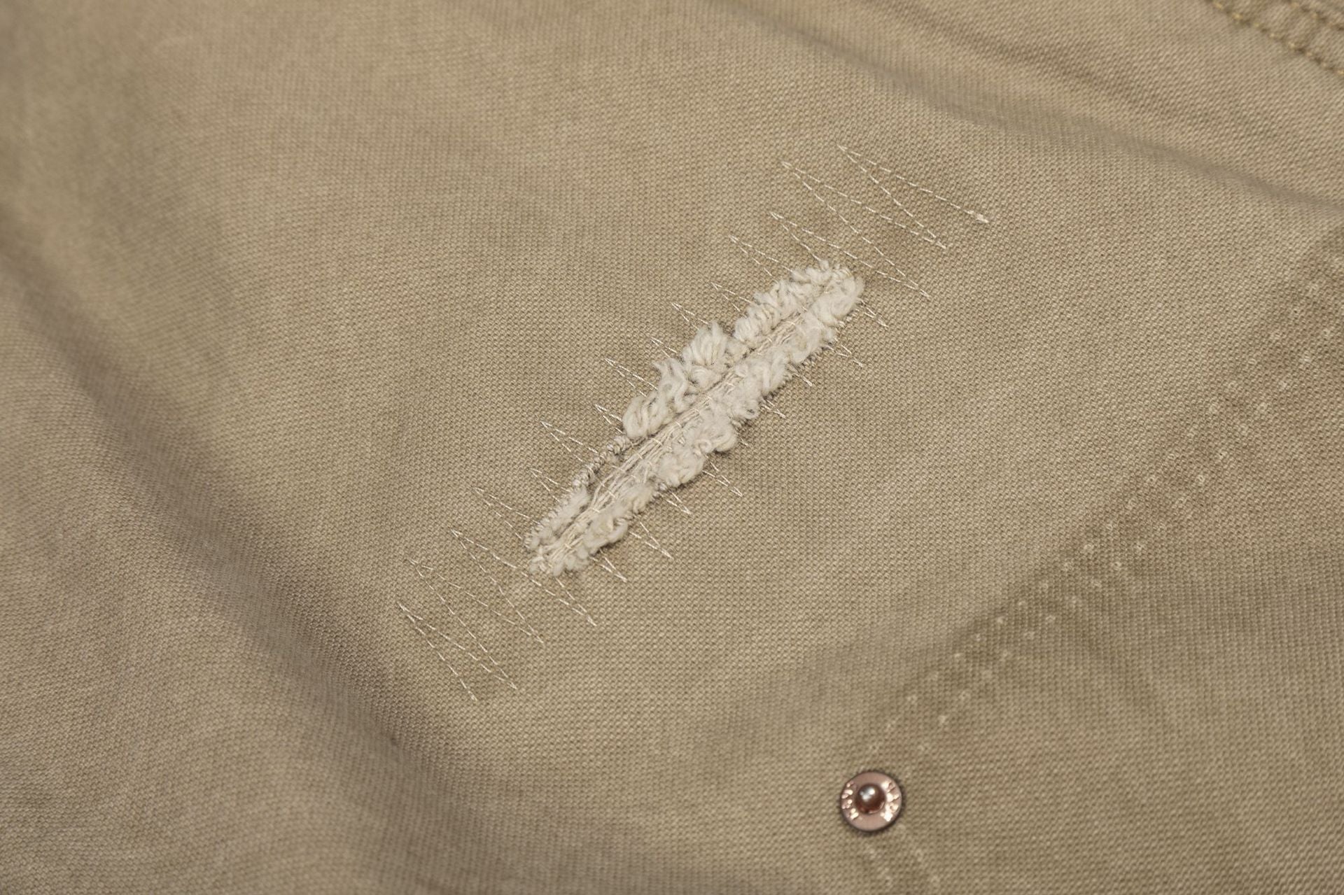 Damage Patchwork Wide Leg Cargo Pants