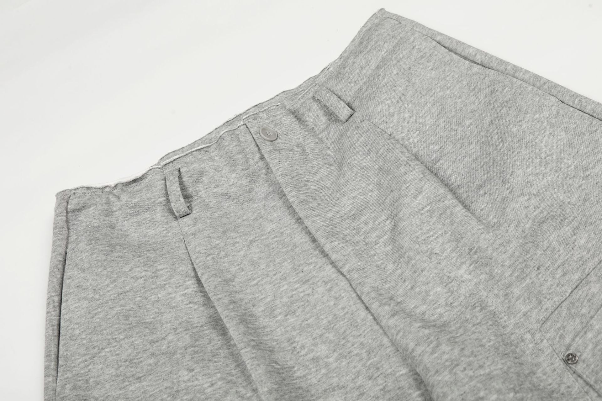 Deconstruction Irregular Curved Seam Wide Leg Sweatpants