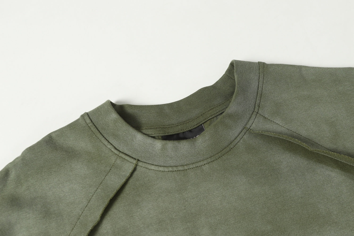 Washed Raw Hem Short Sleeve T-Shirt