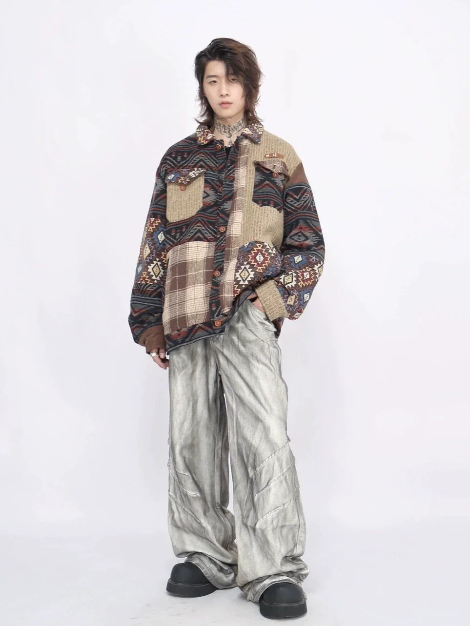 Maillard Style Patchwork Jacket