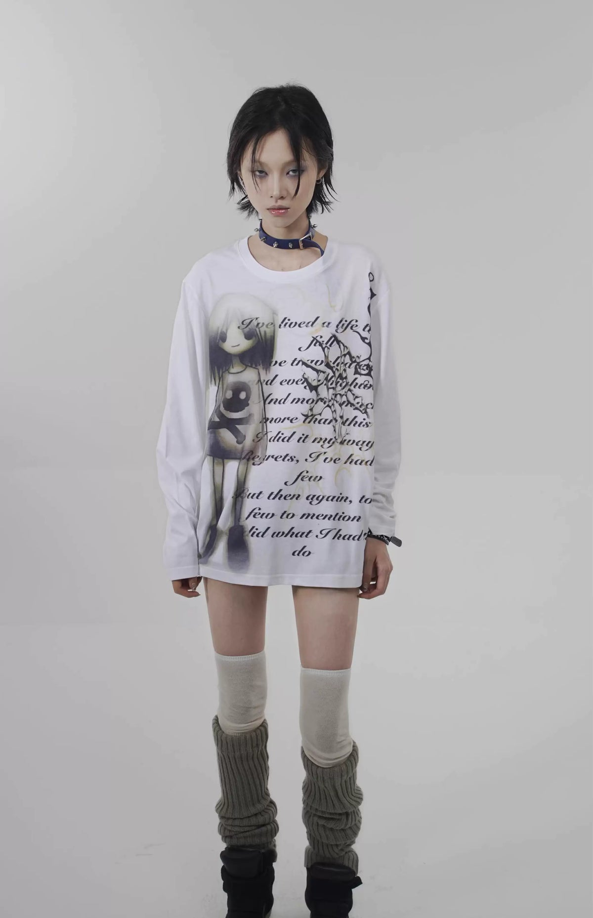 Anime Print Long Sleeve T-Shirt