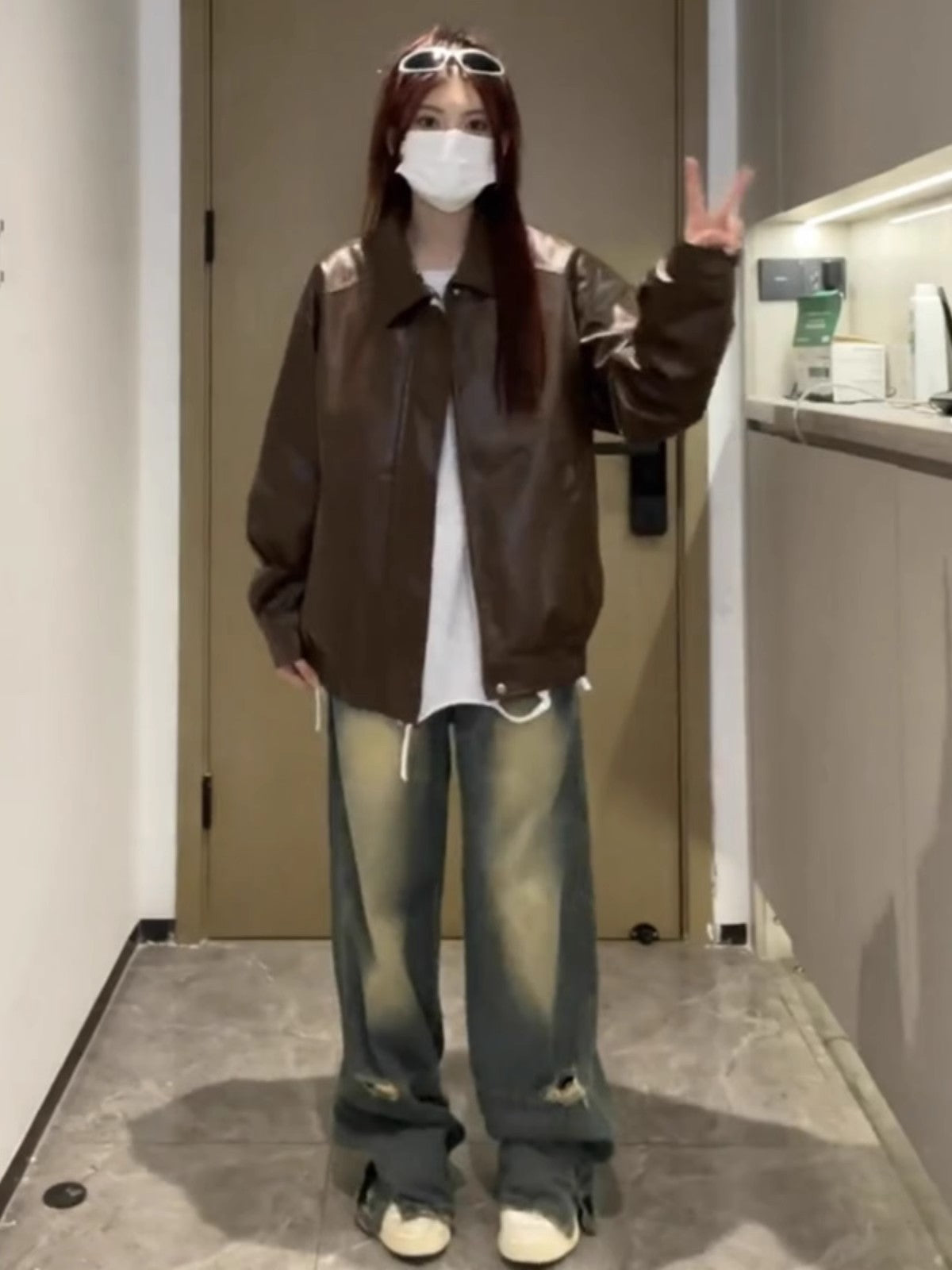 High-End Casual Loose Leather Jacket