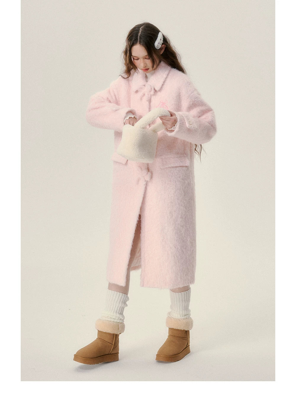 Mid-Length Thick Fake Fur Coat