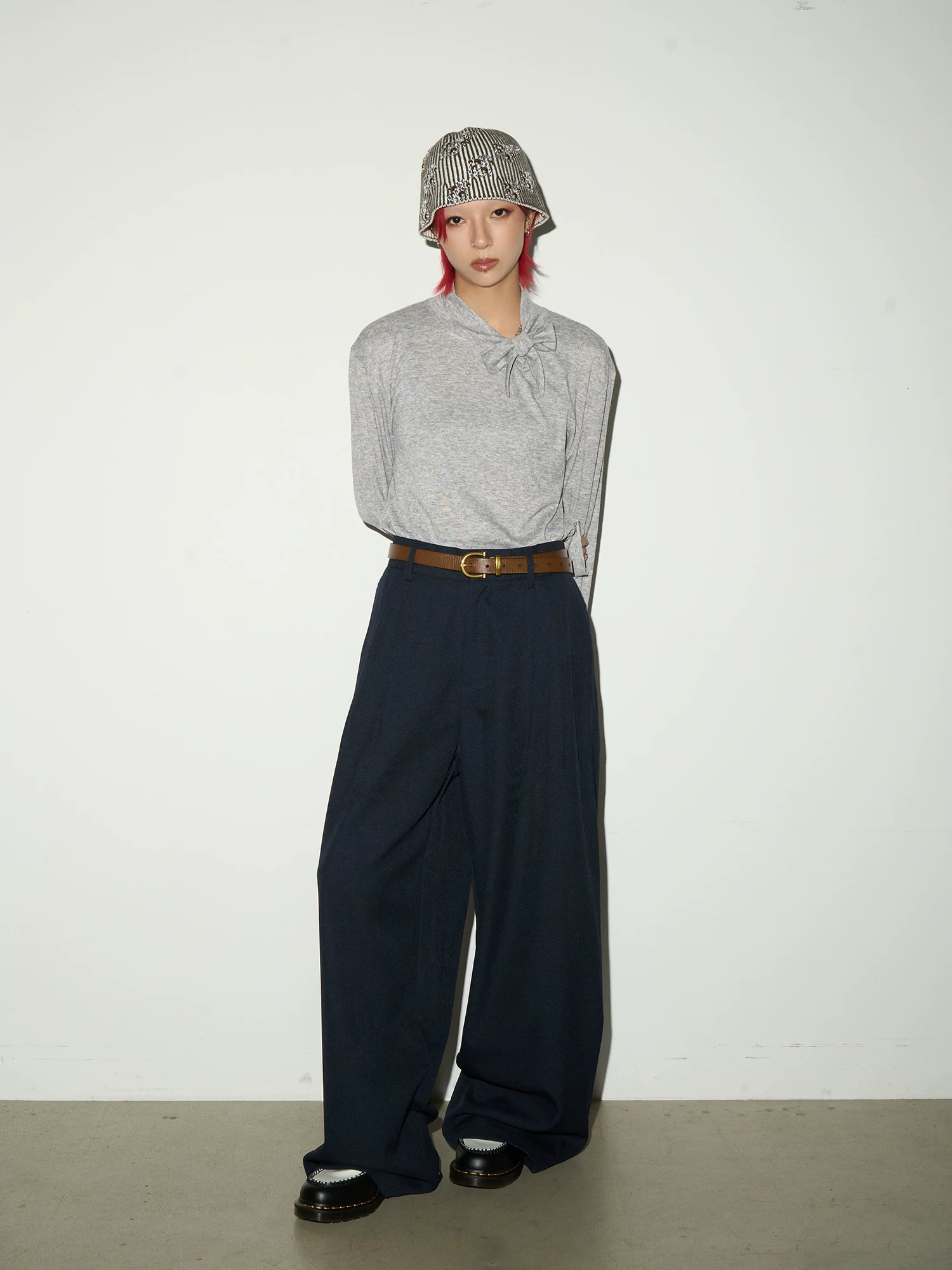Daisy Brooch Double-Breasted Tailored Jacket & Straight Trousers Setup