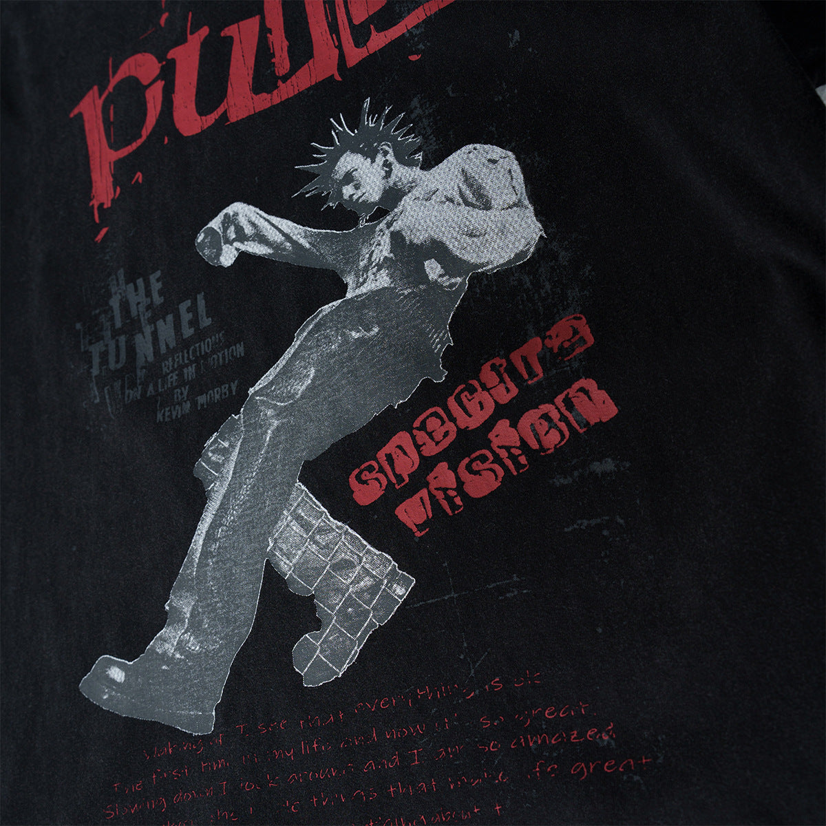 Graphic Print Wash Cotton Short Sleeve T-Shirt