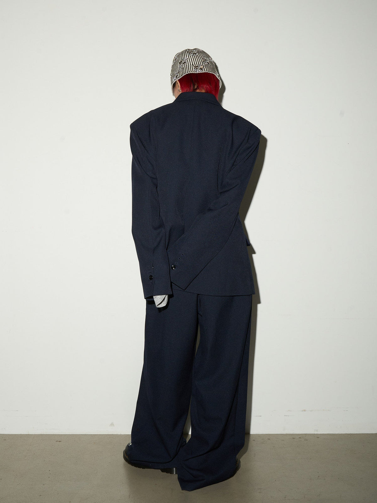Daisy Brooch Double-Breasted Tailored Jacket & Straight Trousers Setup